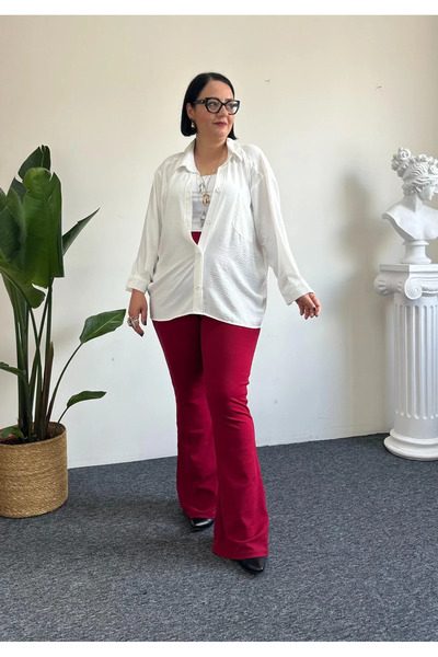 Vio Moda Büyük Beden Zr Crepe Lycra Spanish Trousers