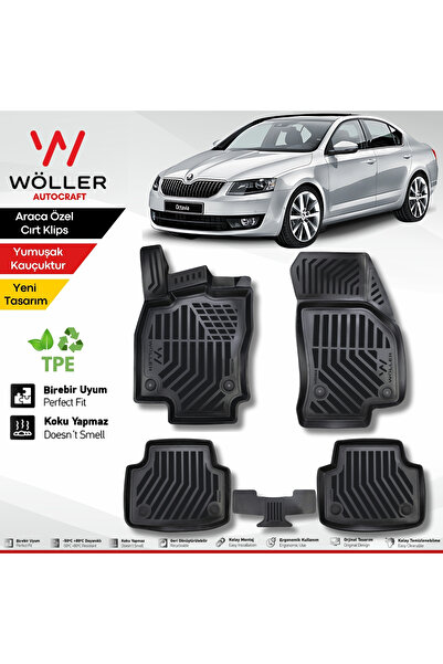 wöller Skoda Octavia Paspas 2013 2019 Arası Uyumlu 3d Havuzlu Paspas