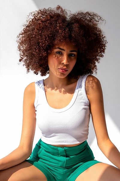 la & vetta Bluză albă cu bretele crop top
