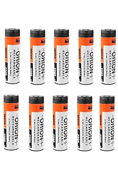 Orion 10 Adet 2200 mAh Li-ion 18650 Şarjlı Pil