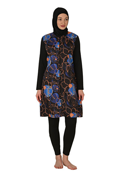 Fantasy Tam Kapalı Paraşüt Kumaş Tesettür Mayo 3440