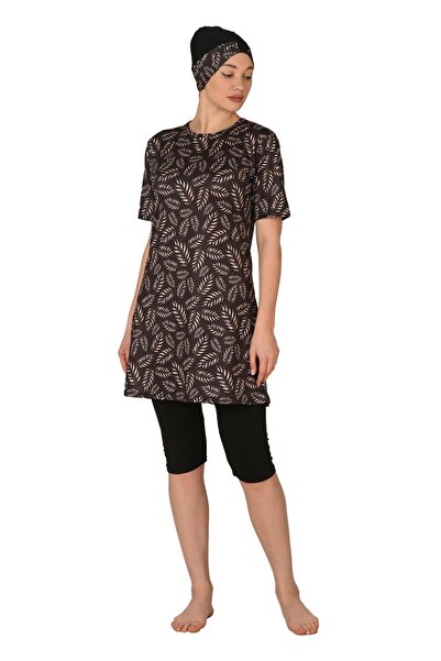 Fantasy Μισόκλειστο μαγιό Hijab με κοντό μανίκι - 3454