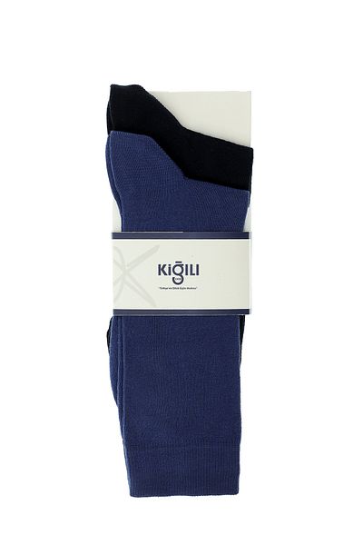 Kiğılı مجموعة من 2 جوارب قطنية سادة
