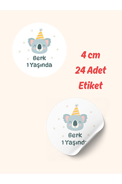ST Design Kişiye Özel İsimli Doğum Günü Etiketi, Kendinden Yapışkanlı Babyshower, Hoşgeldin Bebek Sticker