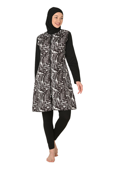 Fantasy Tam Kapalı Paraşüt Kumaş Tesettür Mayo 3447