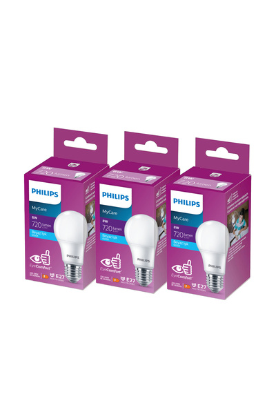 Philips Ledbulb 8-60w 806lm E27 New Gen 3’lü Ampul – 6500k - Beyaz Işık