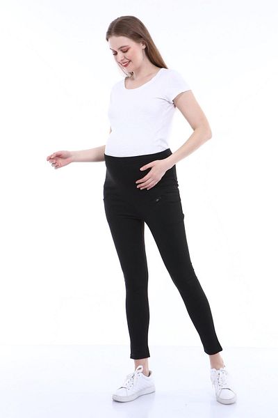Işşıl 5012-Steel Knitted Stretchy Maternity Riding Leggings