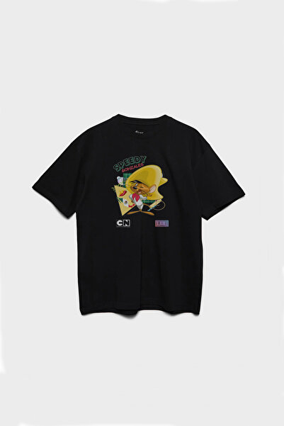Kids Speedy Gonzales Printed Unisex Black Kids T-Shirt