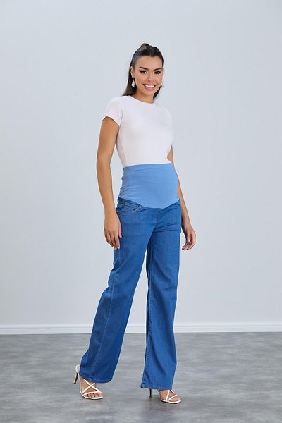 Işşıl 8798-Pregnant Lycra Wide Leg Jeans