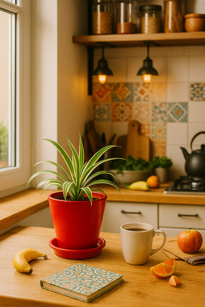 Evdek Tabaklı Kırmızı Konik Çömlek Saksı 14x15 Cm