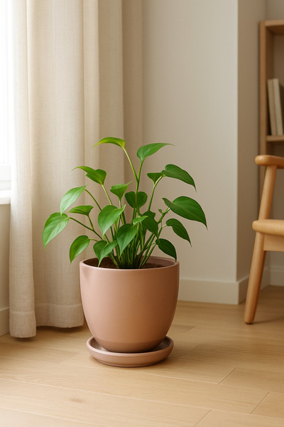 Evdek Tabaklı Vizon Çömlek Saksı 19x19 Cm