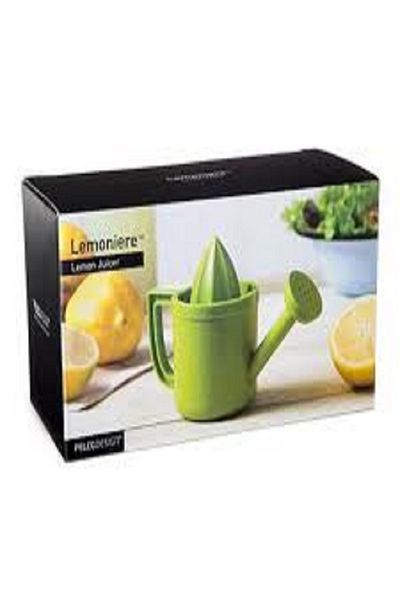Generic Original Watering Can Squeezer, Green Plastic Squeezer with Pourer for Lemon or Citrus Juice with Flip Lid