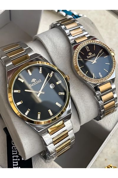 Bentini Men's and Women's Lover Couple Watch Wrist Watch Combination