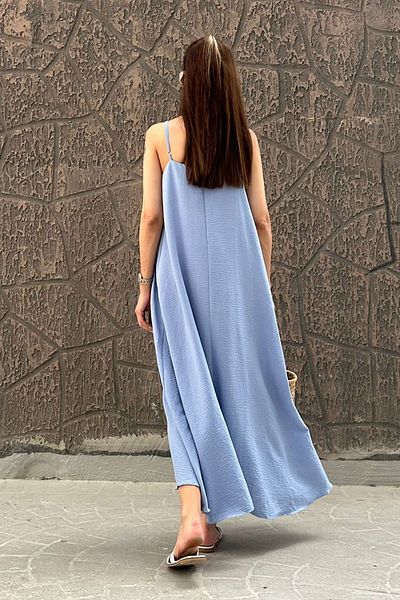 MOLLYMORE Chest Lined Wrinkle Fabric Full Lycra Long Dress with Adjustable Straps