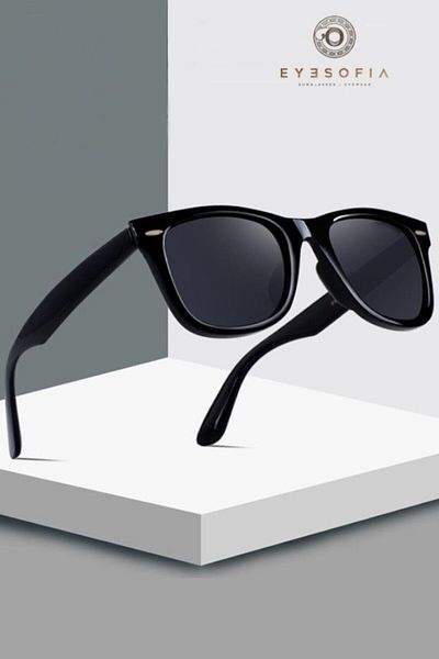 Eyesofia Unisex Cross Cut Wayfarer Bright Classic Sunglasses