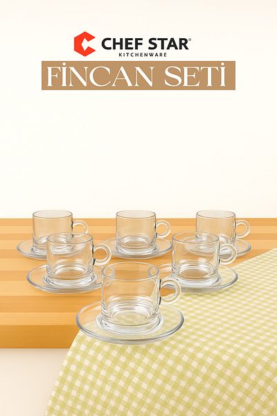 Chefstar 6 Persons 12 Pieces Coffee Cup