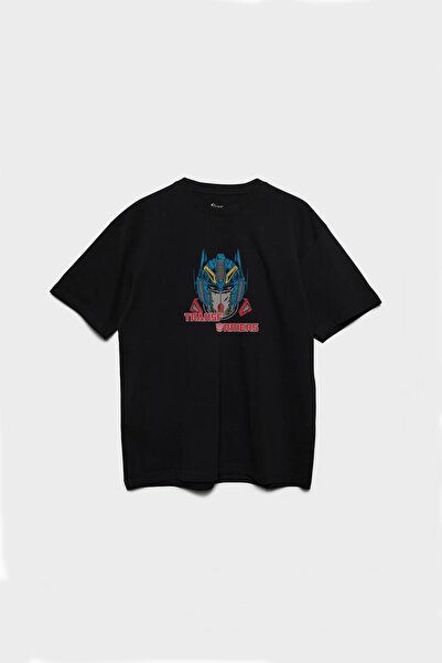 Kids Transformers Optimus Prime Baskılı Unisex Siyah Çocuk Tişört