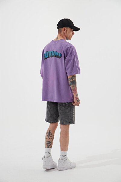 Machinist Bermude Antracit Loose Fith Denim pentru bărbați