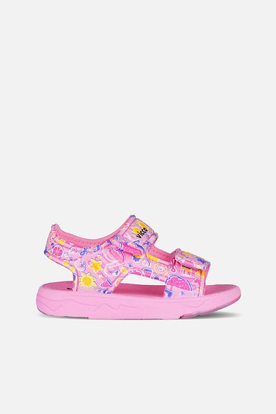 Vicco Pink Vital Patterned Girl's School Sandals
