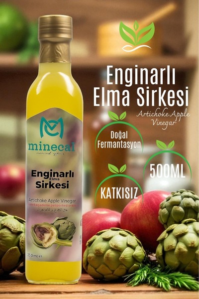 Minecal Doğal Fermente Enginarlı Elma Sirkesi 500ml