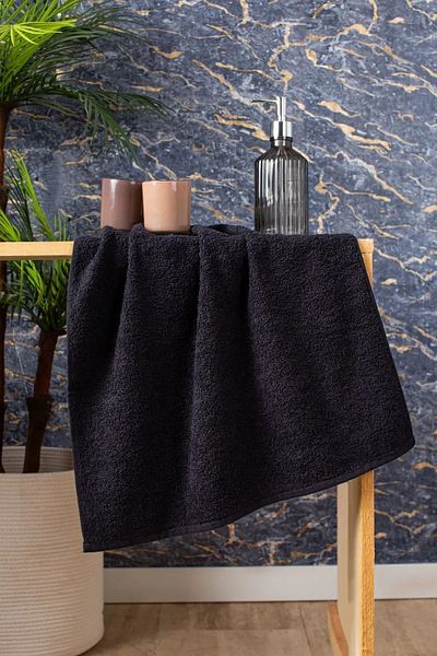 Elaganya Black Sports Fitness Towel Stain Resistant Hairdresser Barber Towel 50X90 cm 2Pcs