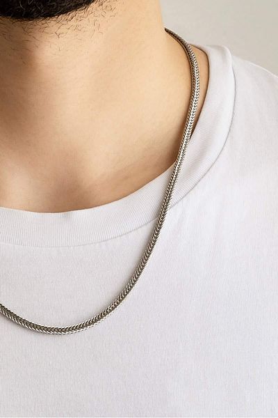 So CHIC... Italian Design Knitted Model Silver Men's Necklace