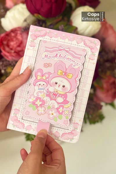 caps anlarınızı paylaştığınız ortağınız Rabbit Themed Planner Concept Notebook with Mirror - Mirror Memo Pad - 80 Sheets - Mewkledreamy