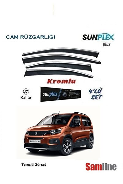 SUNPLEX Peugeot Rifter (2019-2024) Cam Rüzgarlığı Takımı 4'lü Set