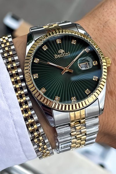 Bentini New Season Steel Band Steel Case Men's Wrist Watch + Bracelet Is a Gift