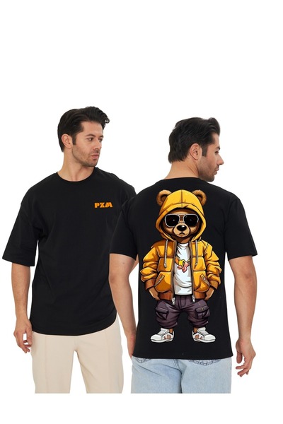 pxm تي شيرت عادي مطبوع للجنسين من ستريتوير