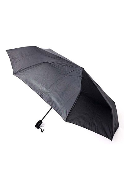 Ella Icon Folding Umbrella, With Automatic Open/Close Function, Wind Resistant, Black, 90cm