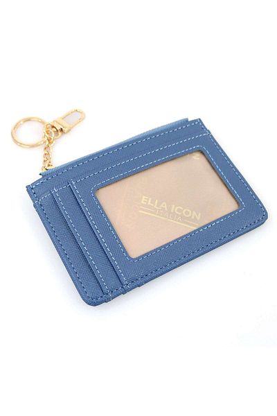 Ella Icon Etui Pentru Carduri Sim, , Albastru, 12x9cm