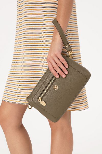 U.S. Polo Assn. Women's Khaki Crossbody Bag 50311450-Vr027