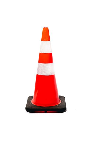 BSP Guard Flexible traffic cone with reflective tape, 70 cm