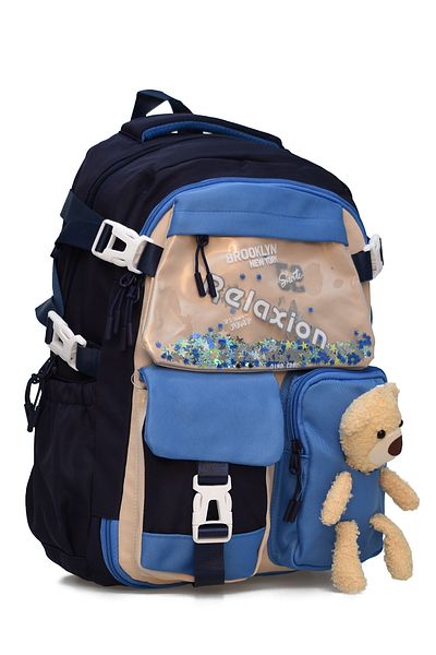 ELATAE Orthopedic Luxury Fabric Multi-Eye Children's Primary School Backpack School Bag 1461