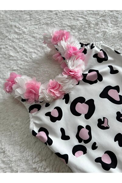 Pukka Boz Mc19 Lasis Leopard Floral Baby and Kids Swimsuit