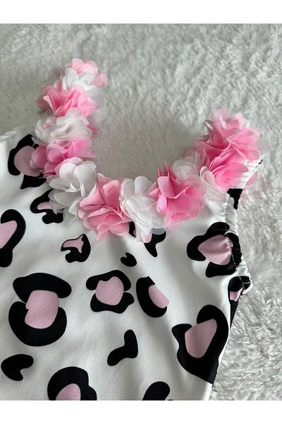 Pukka Boz Mc19 Lasis Leopard Floral Baby and Kids Swimsuit