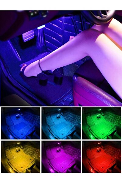 KdrElektronik Araç Içi Dolap Içi Mıknatıslı Usb Şarjlı Dokunmatik Led Tavan Aydınlatması Mavi Renk