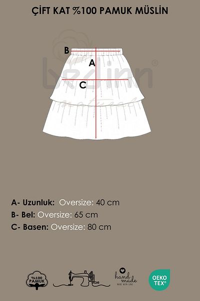 Bedinn Fusta mini cu volane din muselina boema - Stil confortabil de vara