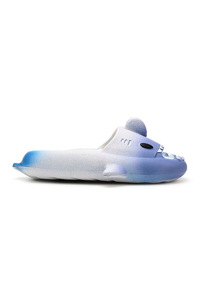 Tmall Papuci De Dama Si Copii,In forma Rechin,Cu culori in degradeu,Din spuma,PC01,Albastru