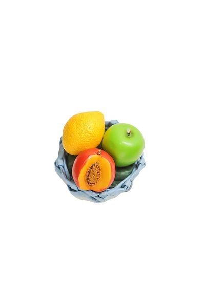 Halımax Handmade Decorative Mis Scented Natural Fruit Soap with Basket 3 Pieces