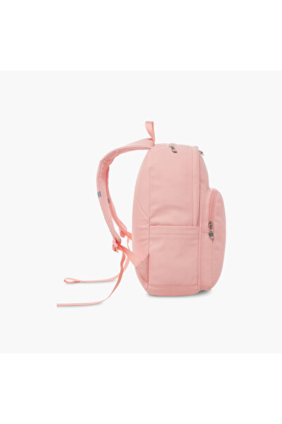 Juniors Solid Backpack with Adjustable Straps and Zip Closure - 16 inches