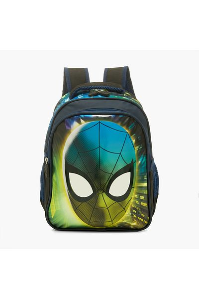 Marvel Spider-Man Print Backpack with Zip Closure and Adjustable Shoulder Straps - 14 inches