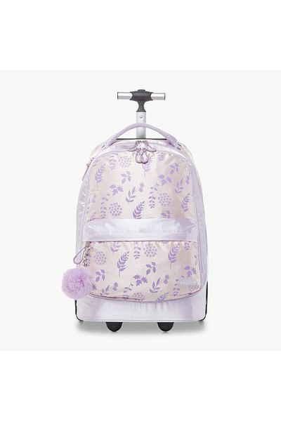 Disney All-Over Frozen Print Trolley Bag with Retractable Handle and Zip Closure - 18 inches
