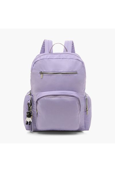Juniors Solid Backpack with Adjustable Shoulder Straps and Zip Closure - 17 inches