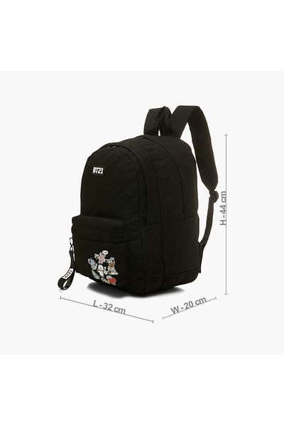BT21 Printed Backpack with Zip Closure and Adjustable Straps - 18 inches