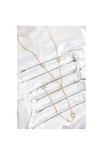 Skygo 316L Steel Butterfly Figured Y Model Gold Color Women's Necklace - Tj-Bko10331