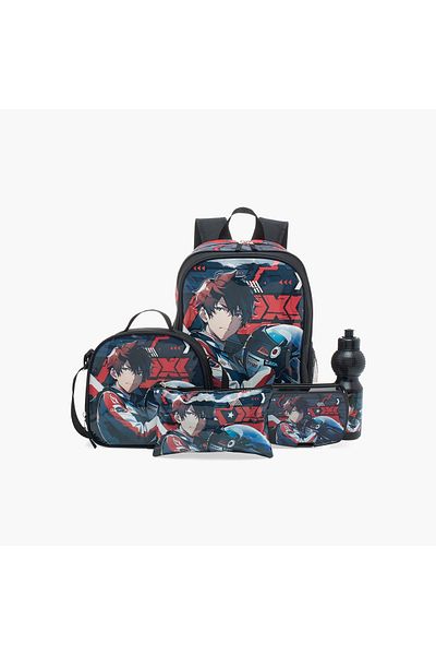 Juniors 5-Piece Anime Print Backpack Set - 16 inches