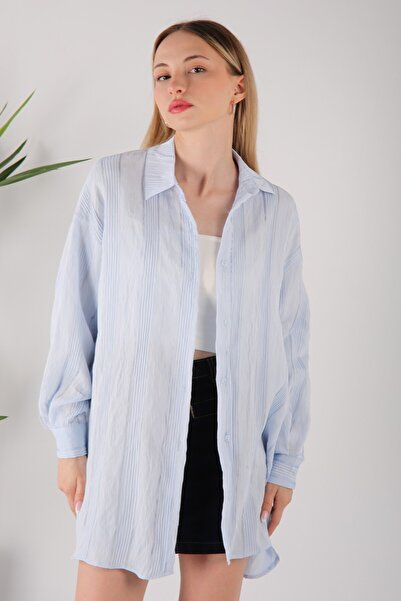 VeniLife Cămașă cu dungi texturate