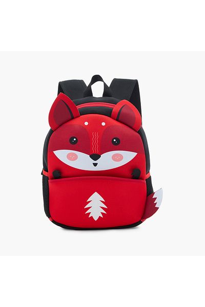 Juniors Printed Backpack with Adjustable Straps and Zip Closure - 12 inches